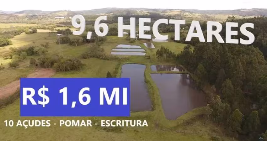 [107560]  SÍTIO DOS DEZ AÇUDES COM ESCRITURA, TRÊS GALPÕES, POMAR E 9,6 HECTARES EM PAROBÉ