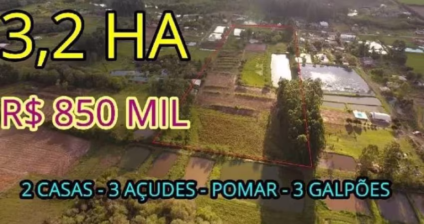 [85751]  SÍTIO COM DUAS CASA E TRÊS AÇUDES EM PAROBÉ COM 3,2 HECTARES