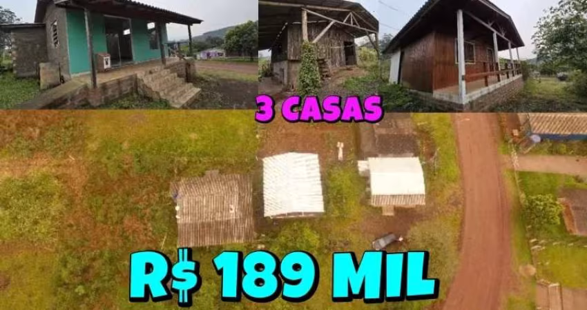 [588] TERRENO COM 3 CASAS NO CARAÁ, ENERGIA ELÉTRICA, ÁGUA ENCANADA, FIBRA ÓTICA