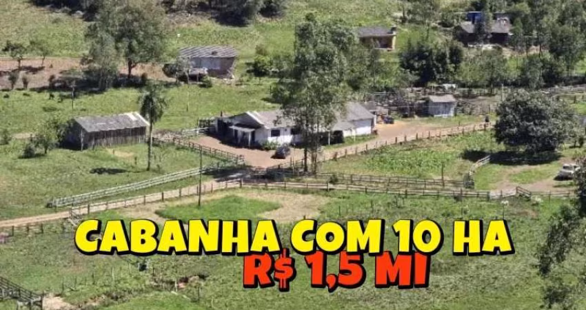 [607]CABANHA EM SANTO ANTÔNIO DA PATRULHA, 2 CASAS. PISCINA, GALPÃO, BAIAS, REDONDEL