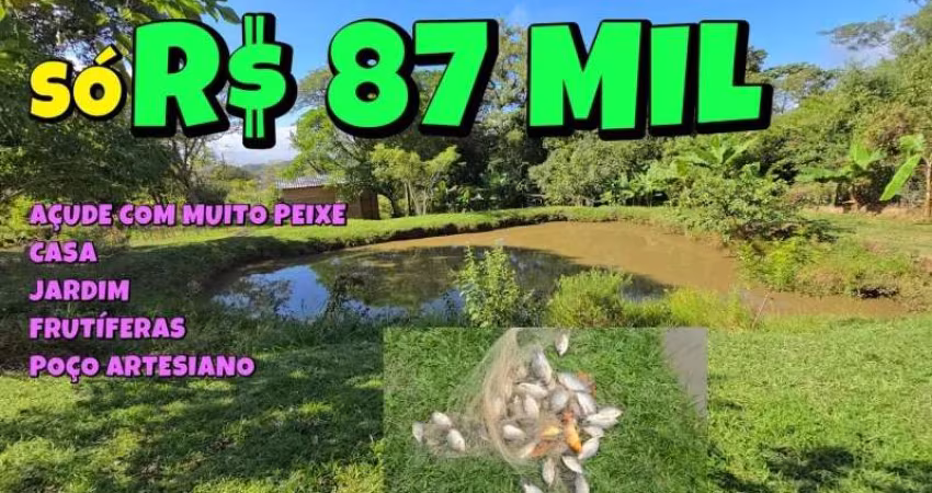 [775] CHÁCARA DO GAITEIRO EM TAQUARA NA FAZENDA FIALHO COM  1658 M² COM AÇUDE CHEIO DE PEIXE