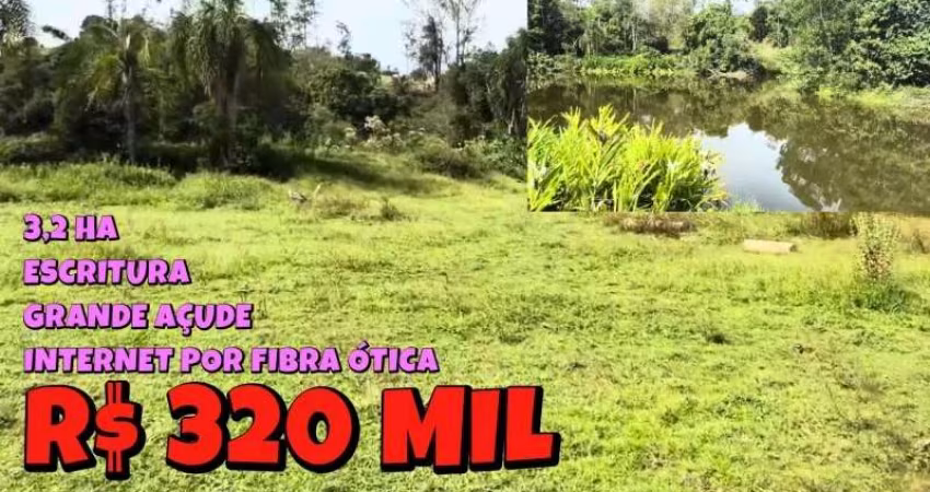[787] CHÁCARA EM GRAVATAÍ 3,2 HA, ESCRITURA, AÇUDE, VERTENTE, LUZ INTERNET POR FIBRA ÓTICA