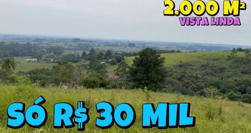 [124736] CHACRINHA EM GLORINHA RS SÓ O TERRENO RURAL COM 2000M² LUZ E LINDA VISTA