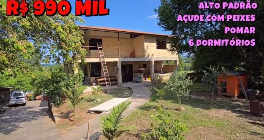 [638] CHÁCARA ALTO PADRÃO, SOBRADO 540M², AÇUDES COM MUITO PEIXE, IDEAL PARA ALUGAR OU PARA EVENTOS
