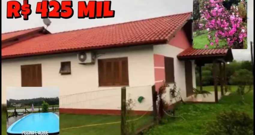 [616]CHÁCARA EM ROLANTE NA FAZENDA PASSOS, COM CASA 3 QUARTOS, PISCINA, AÇUDE, POMAR E FIBRA ÓTICA
