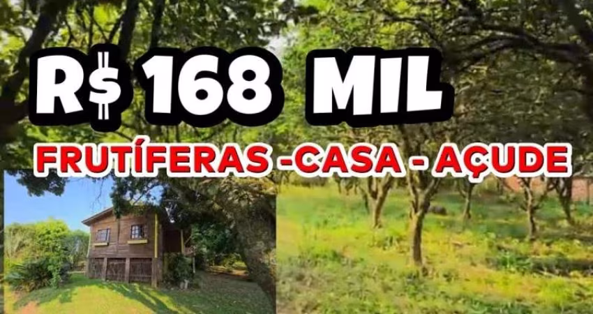 [617]CHÁCARA NO CARAÁ 2,6HA COM AÇUDE, CASA MOBILIADA, POMAR, ROÇA E FIBRA ÓTICA