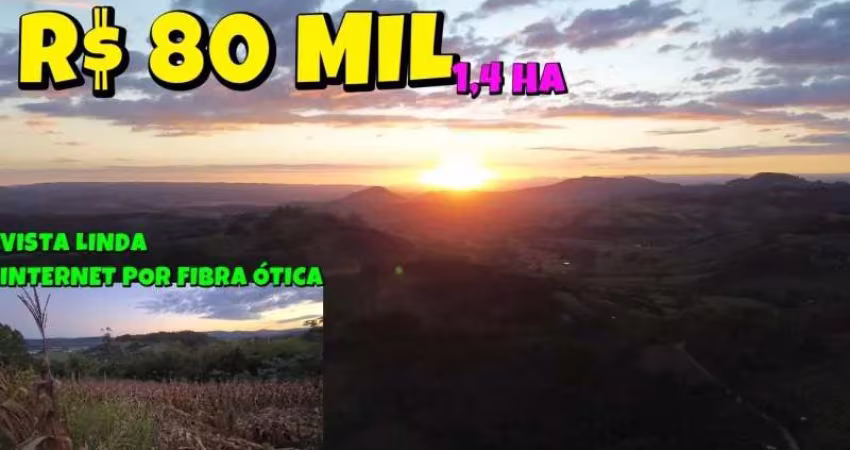[828] CHÁCARA NO MONJOLO COM 1,4 HA, ROÇA, LINDA VISTA, LUZ, INTERNET POR FIBRA ÓTICA