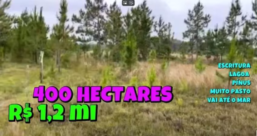 [477]FAZENDA EM SÃO SIMÃO, MOSTARDAS RS 400HA, ESCRITURADA, COM LAGOA, ACESSO AO MAR