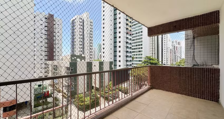 Apartamento para locação no Edifício Ilha de San Pietro, em Boa Viagem, com 136m²  3 quartos 2 vagas na garagem