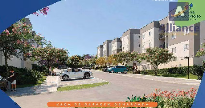 Apartamento com 2 dormitórios à venda, 47 m² por r$ 330.000 - santo antônio - louveira/sp
