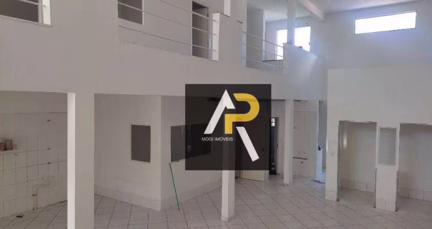 Salão comercial 220 m² com mezanino para locação R$ 8 mil na Vila Vitória - Mogi das Cruzes/SP
