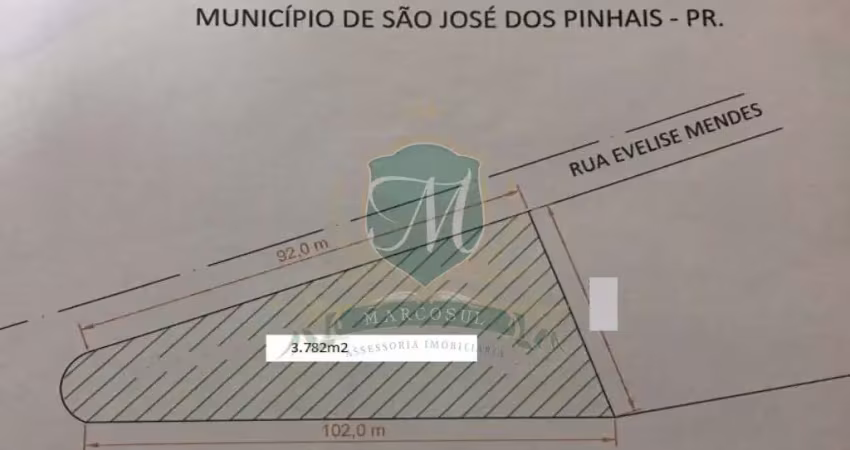 terreno tipo comercial ou residencial a venda com 2.840,00 m² em sao jose dos pinhais, pronto para construção, regiao crescimento em sao jose pinhais