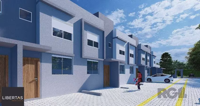 Casa estilo sobrado com 2 quartos e pátio, à venda no bairro vila nova, em porto alegre/rs