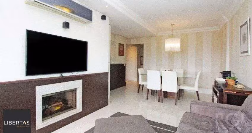 Apartamento para venda  -  2 dormitórios,  1 suite,  andar alto,  lareira, churrasqueira 2 vagas - petrópolis