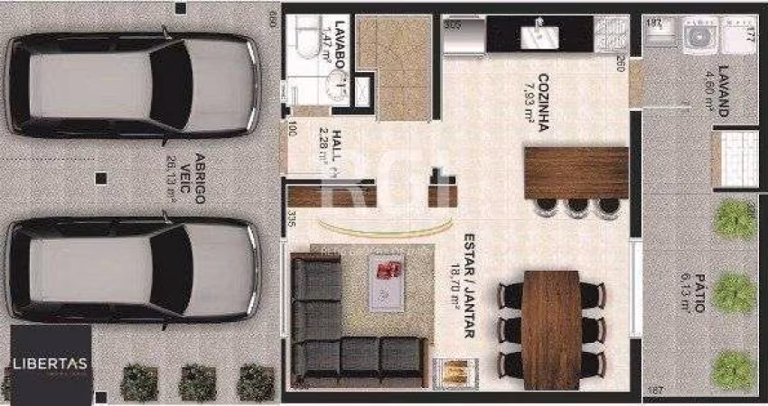 Casa Condominio para Venda - 133.92m², 4 dormitórios, sendo 2 suites, 2 vagas - Tristeza