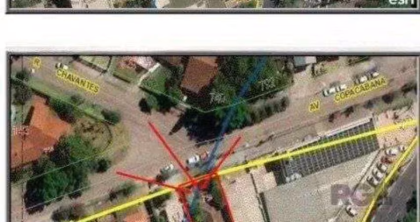 Terreno plano com 439m², localizado na avenida copacabana, no limite entre os bairros tristeza e assunção