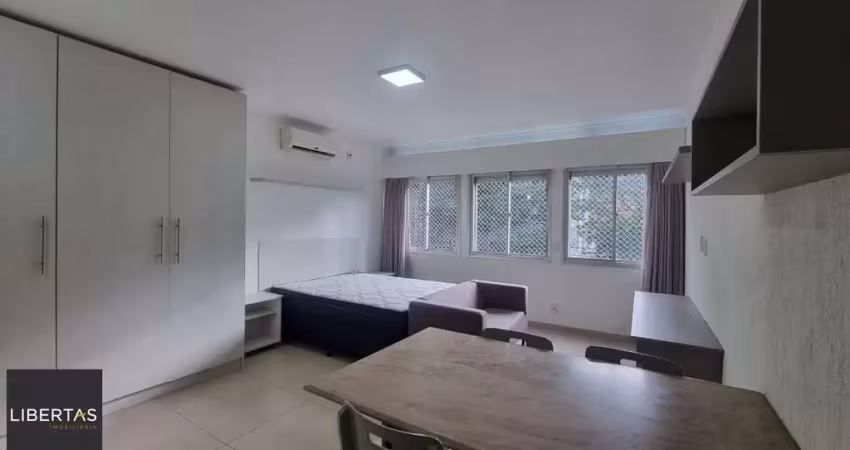 Apartamento studio completamente mobiliado, condomínio baixo, bairro auxiliadora