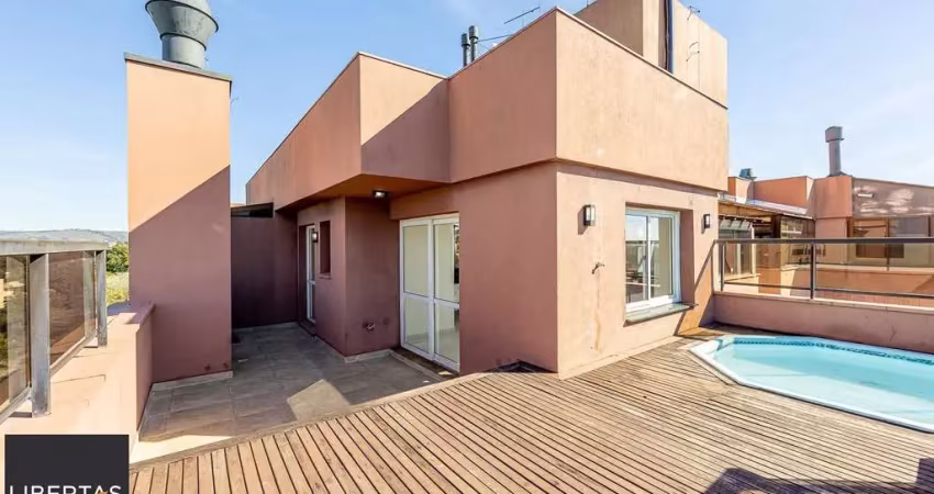 Cobertura com 191m² e 3 dormitórios, 1 suíte, 2 vagas no chácara das pedras