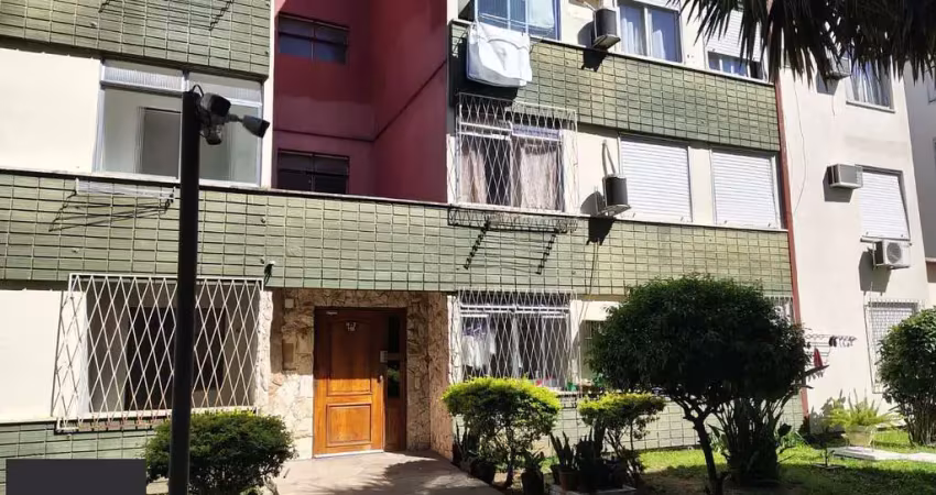 Apartamento de 2 dormitórios, living, cozinha, área de serviço e banheiro social.