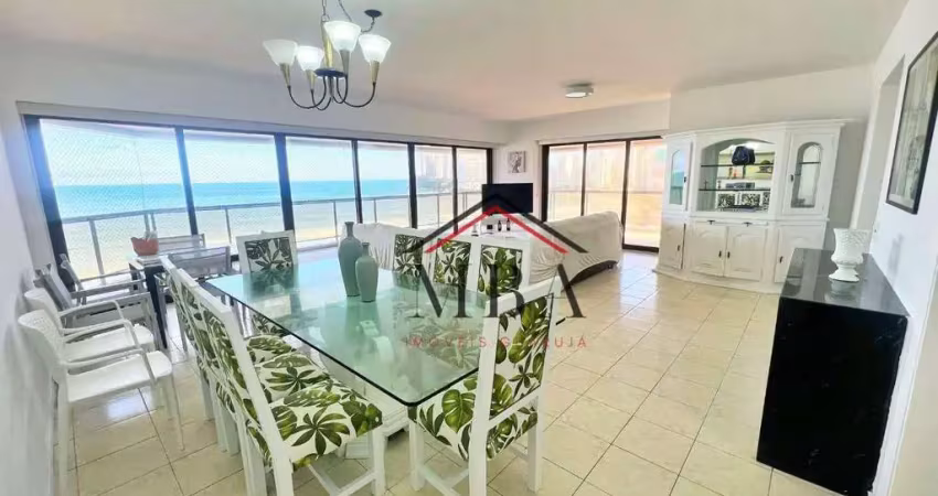 Locação anual frente mar - apartamento com 4 dormitórios para alugar, 200 m² por r$ 10.500/mês - praia das astúrias - guarujá/sp