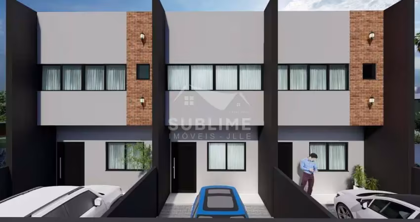 Sobrado geminado no bairro jardim iririú com 03 quartos