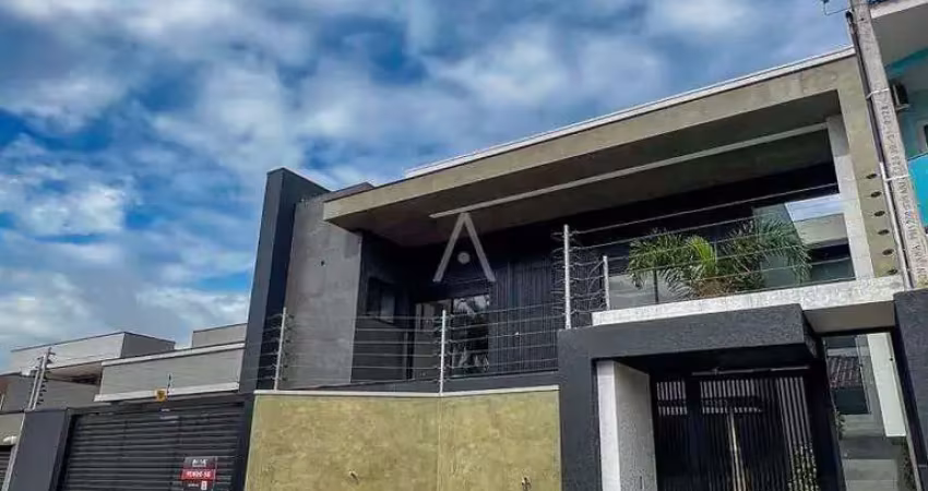 Sobrado à venda com 4 suítes, elevador e piscina, localizada na região do lago, em cascavel - pr., por r$ 3.270.000,00