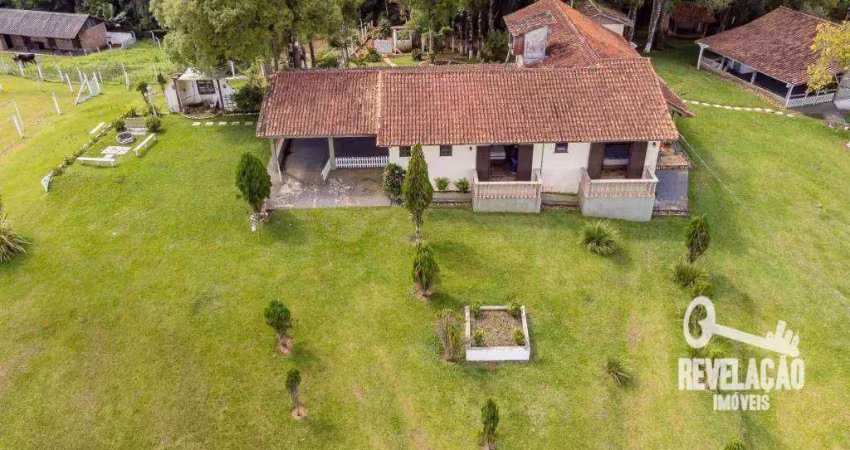 Chácara com piscina térmica e lago com peixes,  25000 m²  no campestre da  faxina - são josé dos pinhais/pr