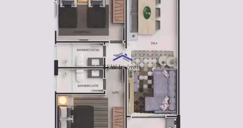 Apartamento com 2 quartos, centro, itanhaém - r$ 543 mil, cod: 215