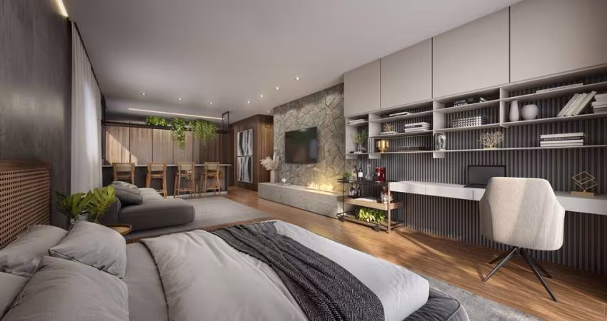 VENHA SER DONNO DESSE STUDIO COM TERRAÇO NO KOBRASOL