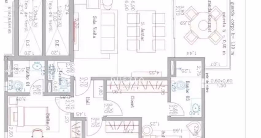Apartamento para Locação em Indaiatuba, Jardim Pompéia, 3 dormitórios, 3 suítes, 4 banheiros, 3 vagas