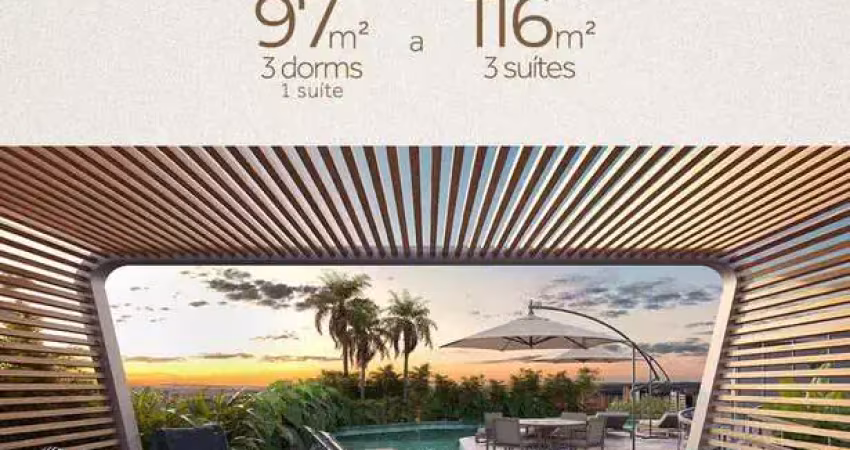 Lançamento oase - apartamento à venda, 3 suítes, 116m², 2 vagas, nova prochet, londrina, pr