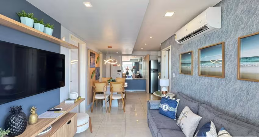 Apartamento com 2 quartos totalmente mobiliado pé na areia na praia do Bessa