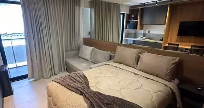 Flat todo mobiliado com varanda na beira mar do jardim oceania - beach haus
