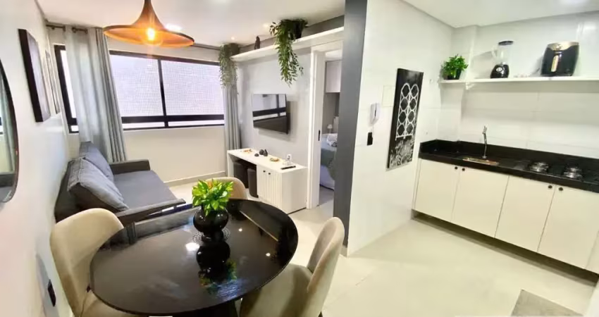 Apartamento com 1 quarto, todo mobiliado e equipado, próximo da praia no cabo branco