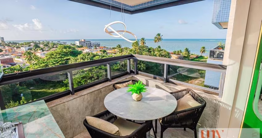 Apartamento com 64 m² e 2 quartos com linda vista para o mar no Blue Beach