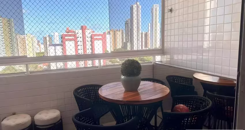 Apartamento com 125 m², 3 quartos e área de lazer no miramar