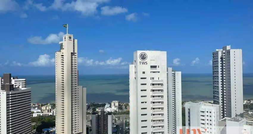 Apartamento com 4 suítes e 4 vagas em andar alto com vista para o mar no altiplano