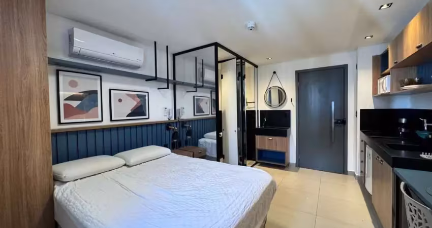 Flat novo com 18 m², todo mobiliado, no empreendimento get one no jardim oceania