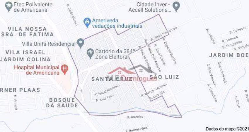 Terreno à venda, 570 m² por R$ 425.000,00 - Santa Cruz - Americana/SP
