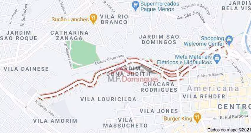 Terreno para alugar, 345 m² por R$ 900,00/mês - Jardim Dona Judith - Americana/SP