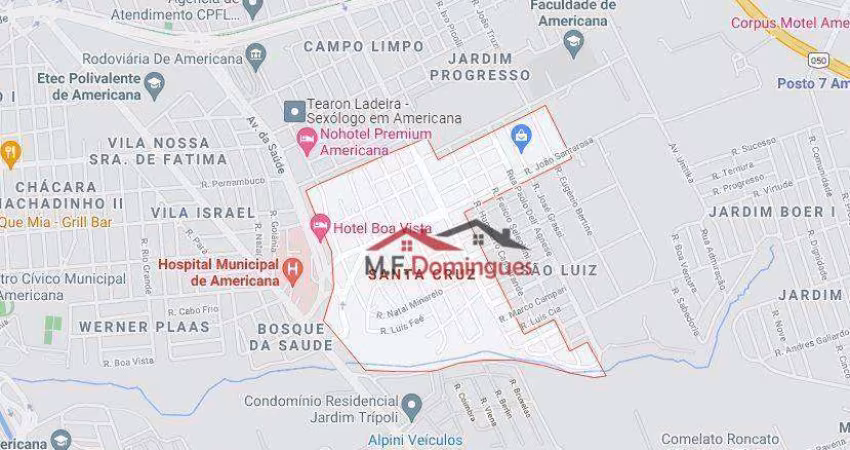Terreno à venda, 360 m² por R$ 288.000,00 - Santa Cruz - Americana/SP