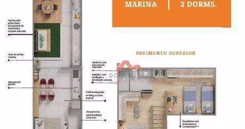 Sobrado com 2 dormitórios à venda, 55 m² por r$ 259.800,00 - bairro pacaembu - americana/sp