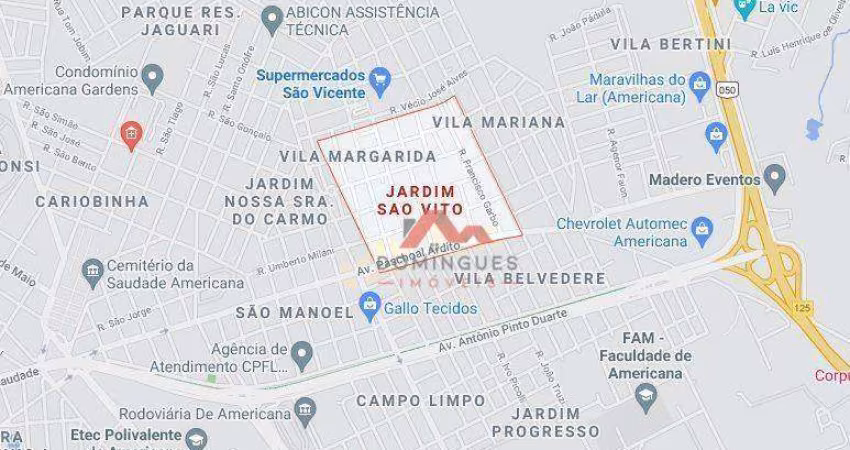 Casa com 2 dormitórios à venda por R$ 424.000,00 - Jardim São Vito - Americana/SP