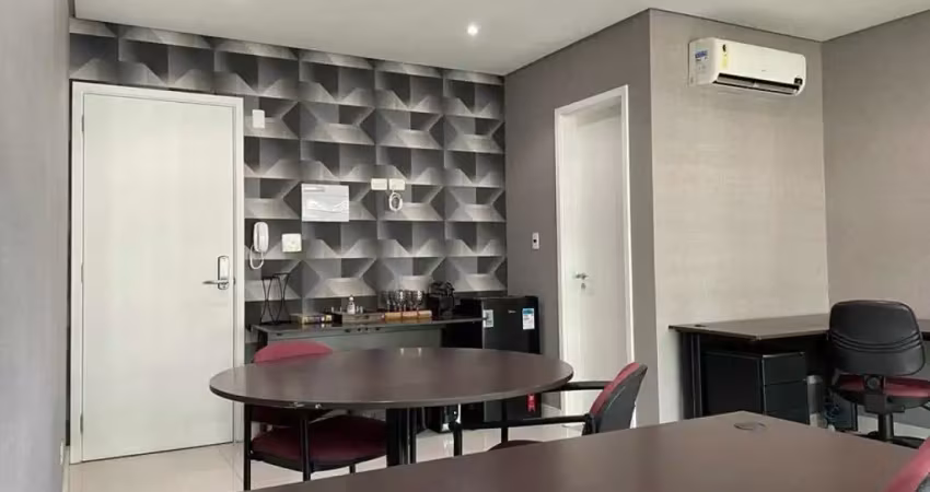 Sala comercial para locação mobiliada, 30 metros, 01 banheiro e uma vaga de garagem em santana