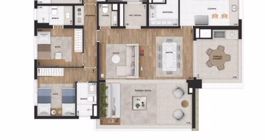 Apartamento com 4 quartos à venda na Avenida Indianópolis, --, Indianópolis, São Paulo