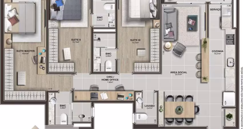 Apartamento de 3 suítes à venda no estreito, florianópolis, 195m², 2 banheiros. oportunidade!