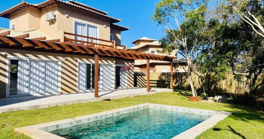Casa de condomínio à venda no forno, 4 suítes com piscina privativa .