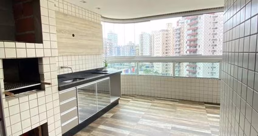 LINDO APARTAMENTO DE ALTO PADRÃO COM 233 M²/4 DORMITÓRIOS/2 VAGAS/VARANDA GOURMET À VENDA NA GUILHERMINA, PRAIA GRANDE