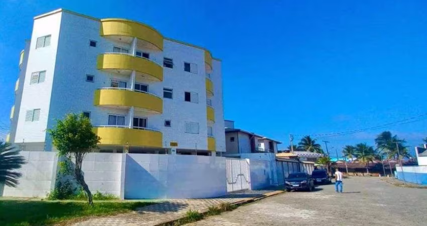 Apartamento à 60m do mar com área gourmet em Mongaguá.