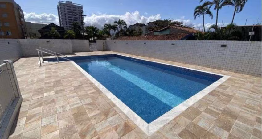 Apartamento na praia com 3 quartos e piscina em Peruíbe.